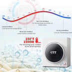 CTT 110V Portable Clothes Dryer 1500W, 3.5 cu.ft Compact Dryer  with Stainless Steel Tub, 4 Drying Mode, Portable Dryers for Laundry, Apartments, RVs, Dorms