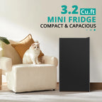 Smeta 3.2 Cu ft Compact Refrigerator 115V Quiet Fridge Fresh Food Energy Saving Home Office Bedroom