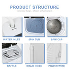 Twin Tub Washing Machine Fast Dryer & Efficient Spin Washer for Small Room