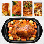 Superjoe 26QT Electric Roaster Oven, Stainless Steel, Self-Basting Lid Removable Insert Pot, Black