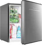 Frestec 1.6 Cu.Ft Mini Fridge with Freezer, Compact Refrigerator, Energy Efficient for Office, Apartment, Dorm, Bedroom