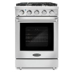 24 in. Freestanding Gas Range with 3.73 cu. ft. Capacity Oven in Stainless Steel