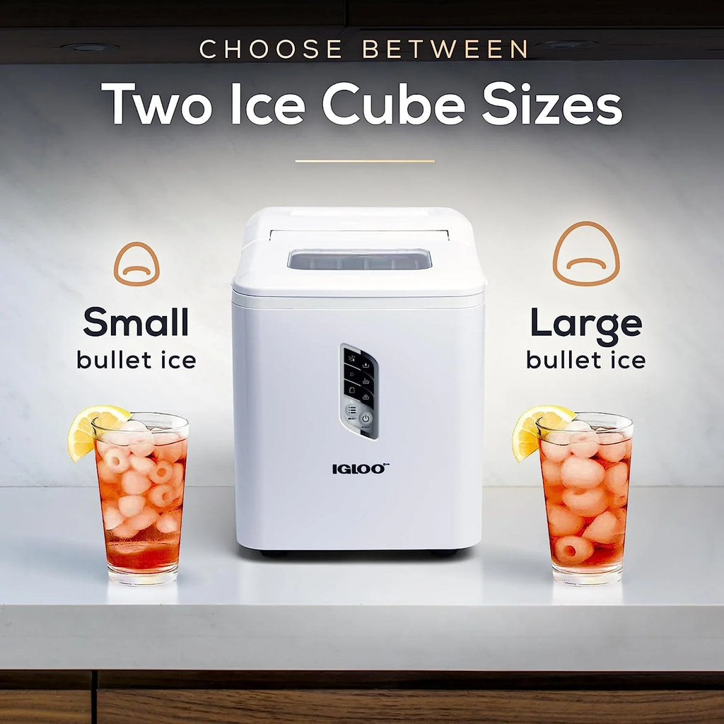 Igloo Automatic Ice Machine Self Cleaning Countertop Ice Maker for Water Bottle & Drinks, Aqua