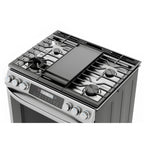 Midea 30-In Slide-In Gas Range with Wi-Fi Connectivity and Fan Convection, Stainless Steel, MGS30S2AST