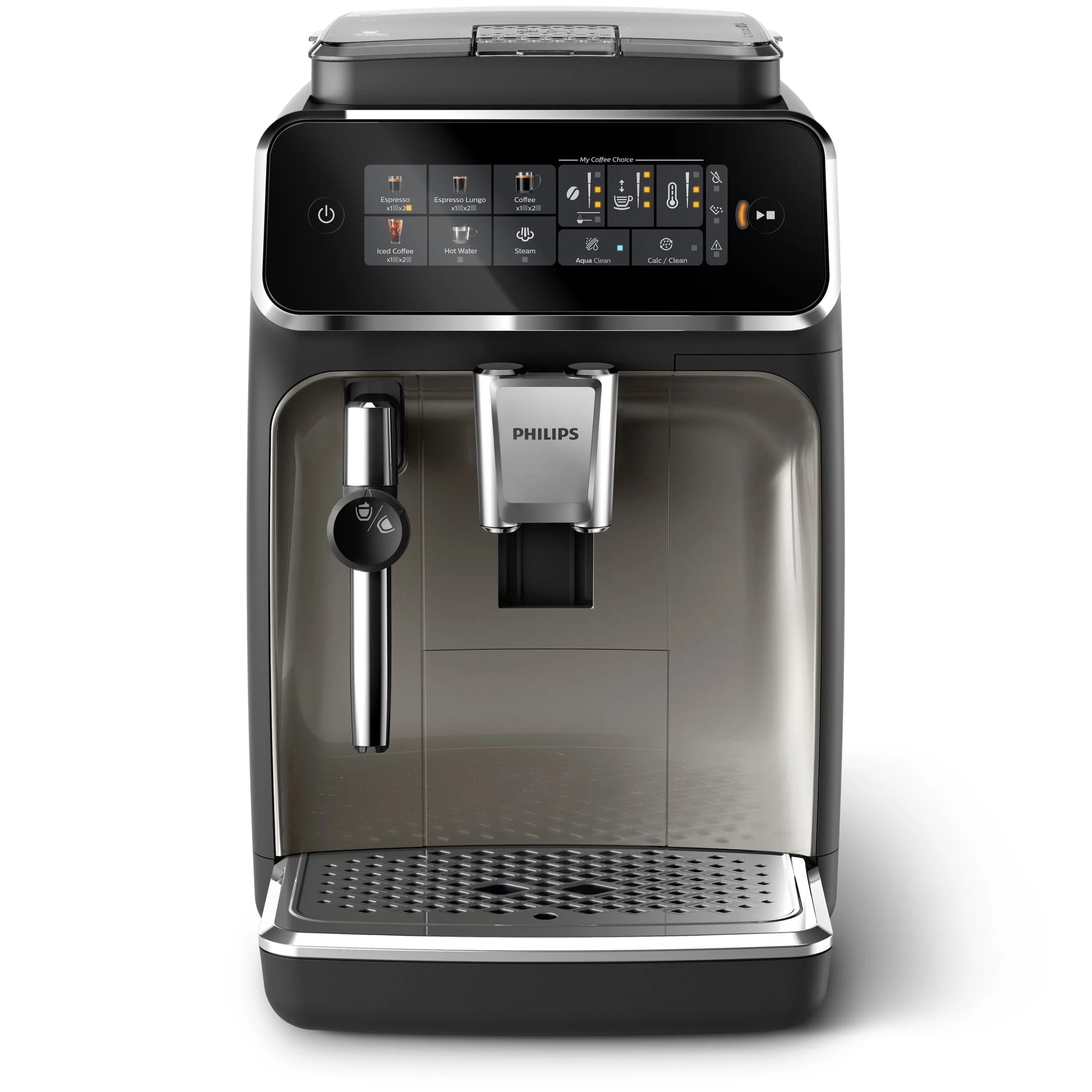 Philips 3300 Fully Automatic Espresso Machine with Milk Frother, Black and Chrome