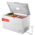 KFFKFF 12.8 Cu.ft / 345 L  Top-Open Chest Freezer with 7-SpeedTemperature Control 4 Removable Storage Baskets, Freestanding 6 Wheels