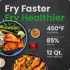 Chefman Multifunctional Digital 10 Qt. Air Fryer+ Rotisserie, Fry, Roast & Bake, 17 Presets - Black