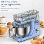 LINKChef Stand Mixer, 5.3QT 800W 6+P Speeds with Whisk, Dough Hook and Beater (White)