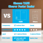 TABU 40Lbs/24H Countertop Ice Maker Machine,3 in 1 Ice Maker with Water Dispenser,Crushed Ice,Black