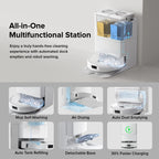 Roborock Qrevo Series Robot Vacuum and Mop, Auto Mop Washing&Drying, 8000Pa Suction, Self-Emptying, Anti-Tangle Brushes, Smart Obstacle Avoidance (QV 35A)