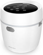 Mishcdea Small Rice Cooker 3 Cup Uncooked Mini Rice Cooker Ceramic Non-Stick Cooker Suitable for 1-2 People, Multi-Menu with Smart Touch Screen, Timer and Warmer for Quinoa, Oats and Grains