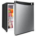 Upstreman 1.7 Cu ft Mini Fridge with Freezer Single Door Compact Refrigerator, Low Noise, Energy Saving, Adjustable Temperature, Reversible Door, for Home Office Dorm, Black FR17