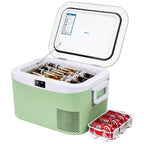 Portable Fridge 19 QT(18 Liter) 12 Volt Fridge Car Freezer Compressor Cooler 12/24V DC 110��240V AC for Camping Truck RV Boat & Home Use -18��~+15��