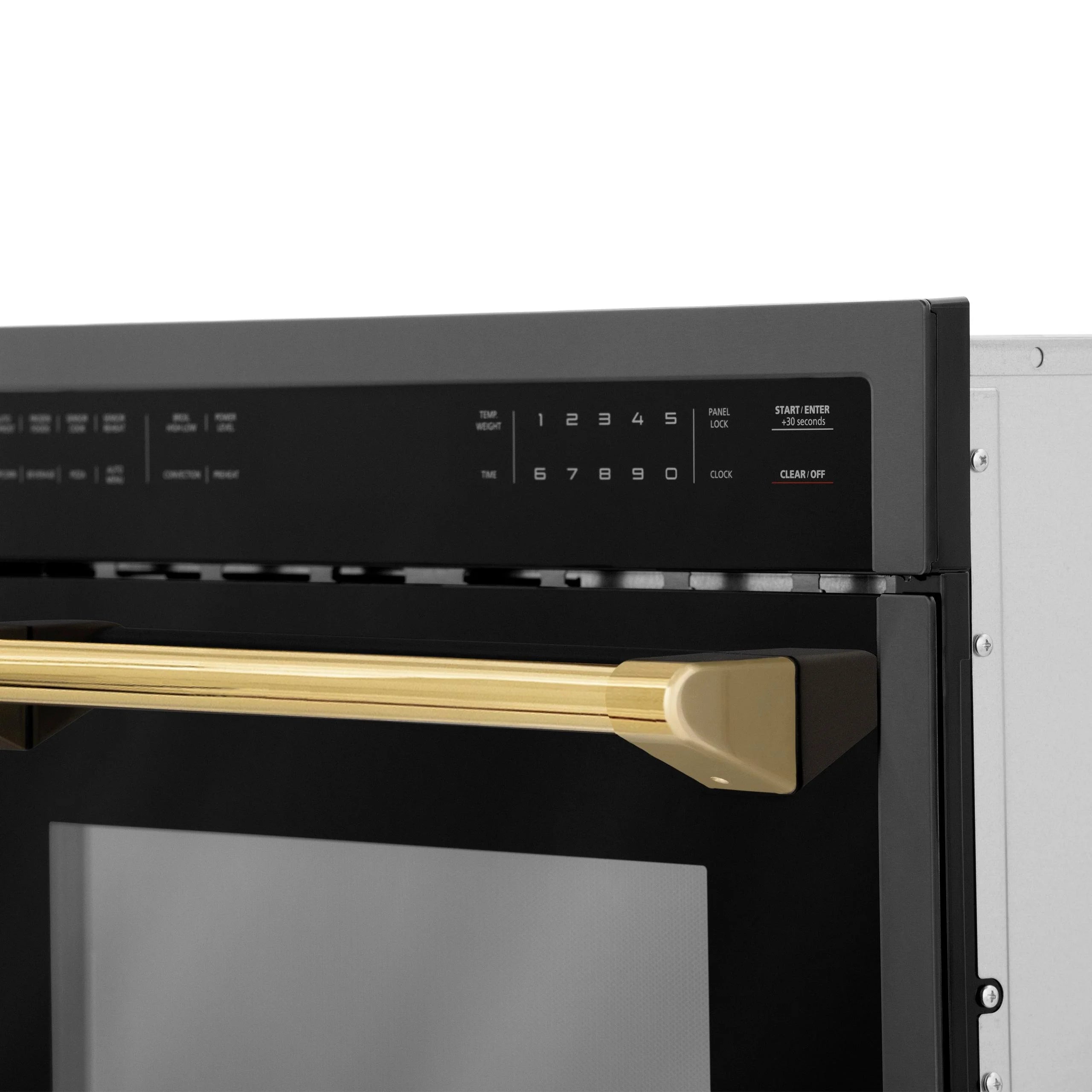ZLINE Autograph Edition 24" 1.6 cu ft. Built-in Convection Microwave Oven in Stainless Steel and Matte Black Accents