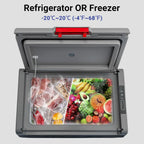 12V Car Refrigerator 20L Electric Cooler 12/24V DC Convertible Freezer -4�H-68�H Portable, Car Camping Truck RV Travel Fishing