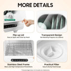 110v Portable Countertop Dishwasher,Home Apartment Tabletop Compact Dishwasher With Inlet & Drainage Pipe,Mini Countertop Dishwasher,Clear Window,For Cleaning Utensils At Home After Dining.