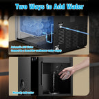 TABU 40Lbs/24H Countertop Ice Maker Machine,3 in 1 Ice Maker with Water Dispenser,Crushed Ice,Black