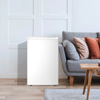 WAA 3.0 Cu.ft Small Freezer, Mini Upright Freezer with Adjustable Thermostat, Removable Shelves, Reversible Single Door, for Bedroom/Home/Dorms/Apartment, Silver