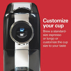 Hamilton Beach Espresso Maker, Compatible with Nespresso??* original capsules, Black with Chrome Accents, 40726