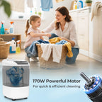 Costway Portable Washing Machine 5.5 lbs Mini Top Load Washer with Removable Spin-Dry Tub Blue