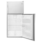 Whirlpool WRT318FZDM: Refrigerador con Congelador Superior de 30 Pulgadas de Ancho - 18 cu. ft - Acero Inoxidable.