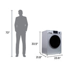 Equator 1.62 cu.ft./15 lbs All in One Combo Washer Dryer with Pet Cycle Silver