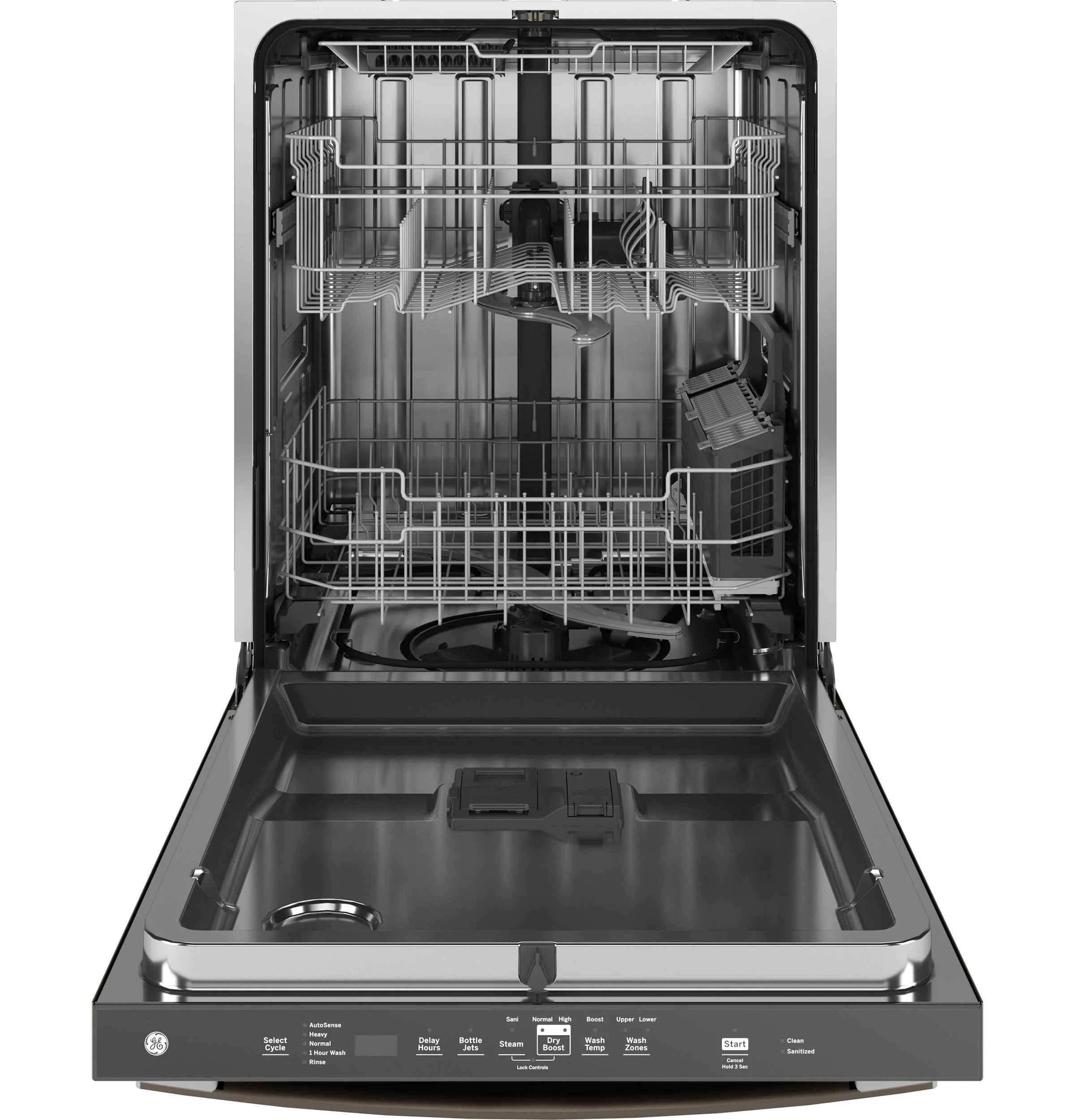 GE Fingerprint Resistant Top Control with Stainless Steel Interior Dishwasher with Sanitize Cycle GDT650SMVES