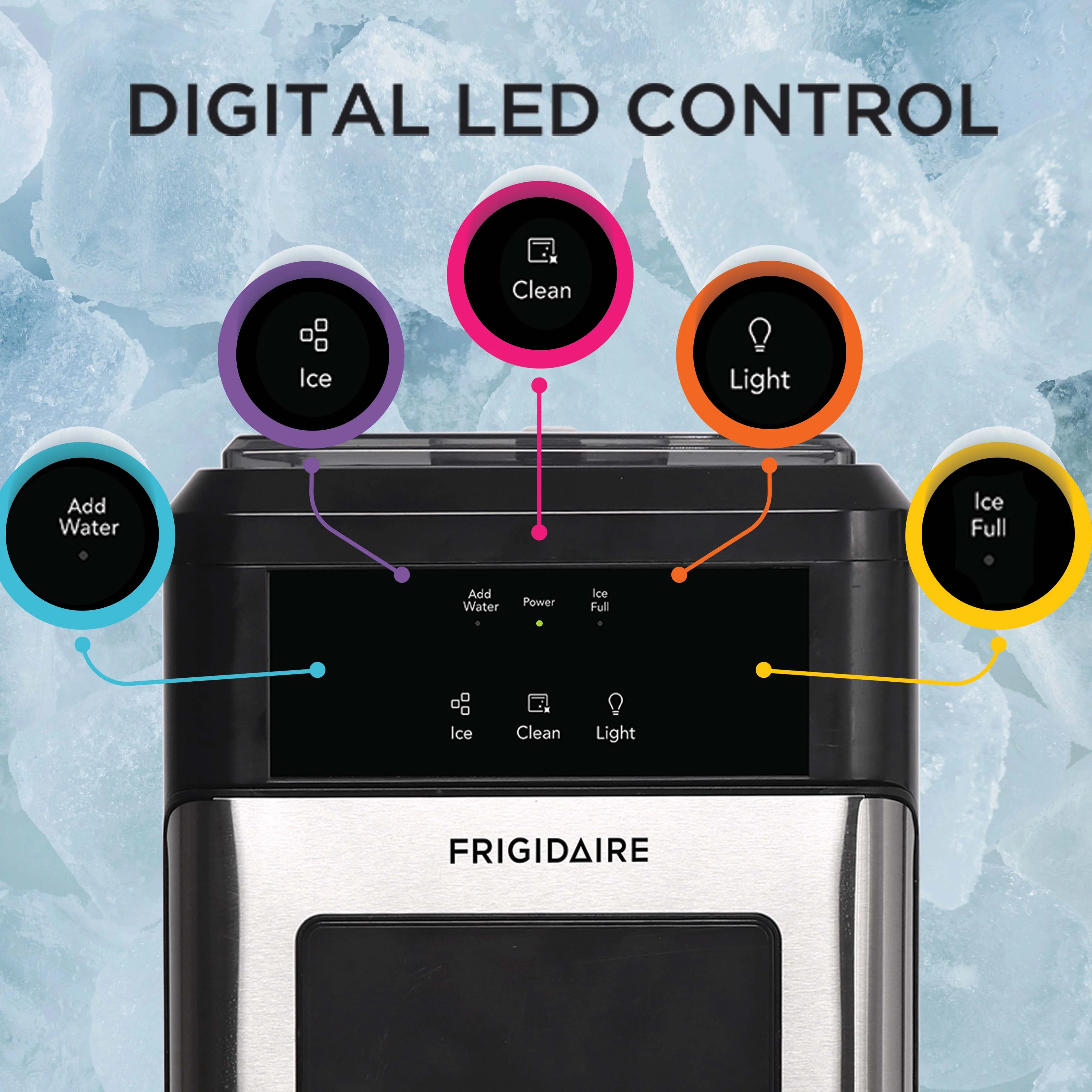 Frigidaire 44 lbs. Crunchy Chewable Nugget Ice Maker EFIC235, Stainless Steel