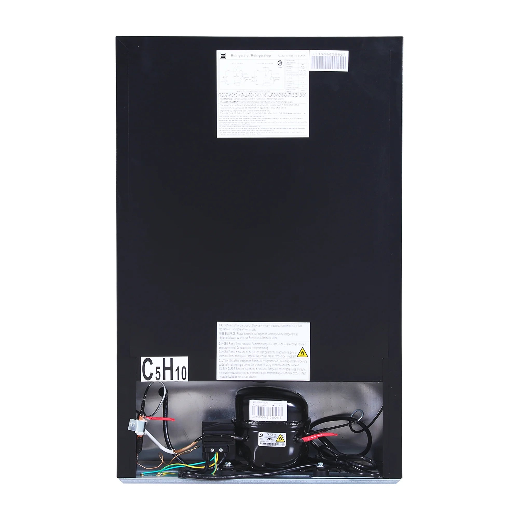 RCA 4.5 Cu ft Single Door Compact Refrigerator RFR464, Black