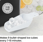 ICEMAN Dual-Size Countertop Bullet Ice Machine w/ 0.88lb Capacity - Black, New