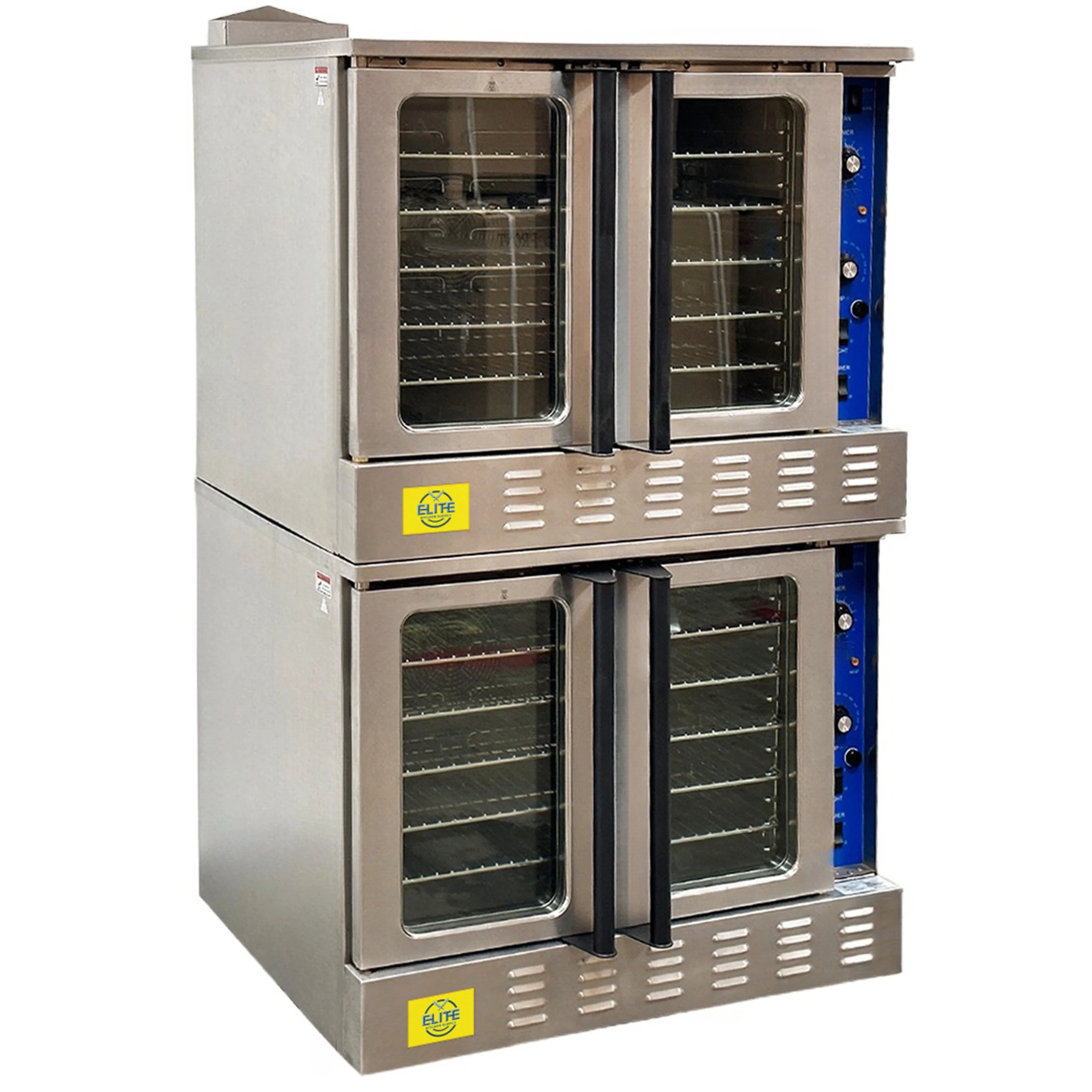 38 in. Commercial Double Deck Electric Convection Oven 240V 1P, Double Door, Extra Large Capacity
