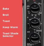 8-Slice Extra Wide Convection Toaster Oven, Fits 9"x13" Oven Pans and 12" Pizza, Bake, Toast, Broil, and Keep Warm Functions, Countertop Compact Design with Stainless Steel Finish
