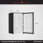 Magic Chef 3.2 cu. ft. Refrigerator in Black