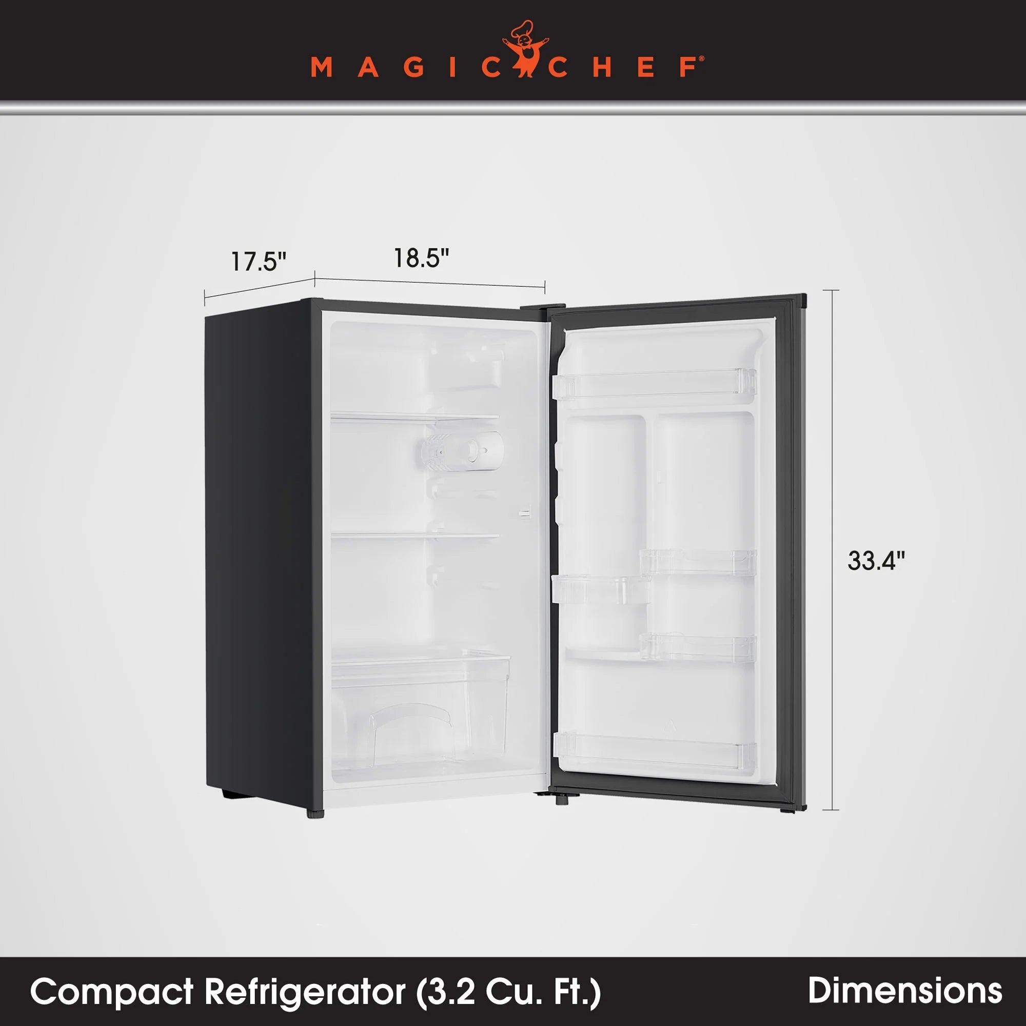 Magic Chef 3.2 cu. ft. Refrigerator in Black