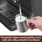 Espresso Coffee Machine with Grinder, 20 Bar Semi-Automatic Espresso Maker with Milk Frother Steamer Wand for Cappuccino, Latte, Macchiato, 2.8 L Water Tank, PID Temperature Control