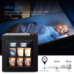 Northair 1.1 Cu Ft Countertop Mini Display Freezer with Glass Door Perfect for Liquor and Ice Cream