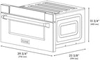 ZLINE Autograph Edition 30" 1.2 cu. ft. Built-In Microwave Drawer in Stainless Steel with Gold Accents