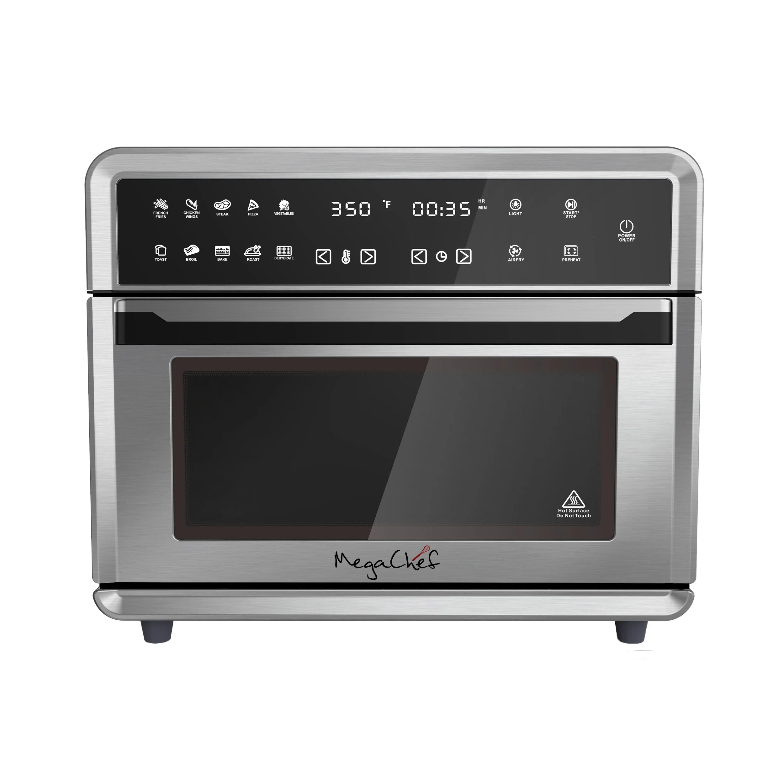 MegaChef 10 in 1 Electronic Multifunction 360 Degree Hot Air Technology Countertop Oven