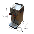INTBUYING 220V Milk Frother Steam Boiling Water Frothing Machine for Coffee Tea 12L Silver