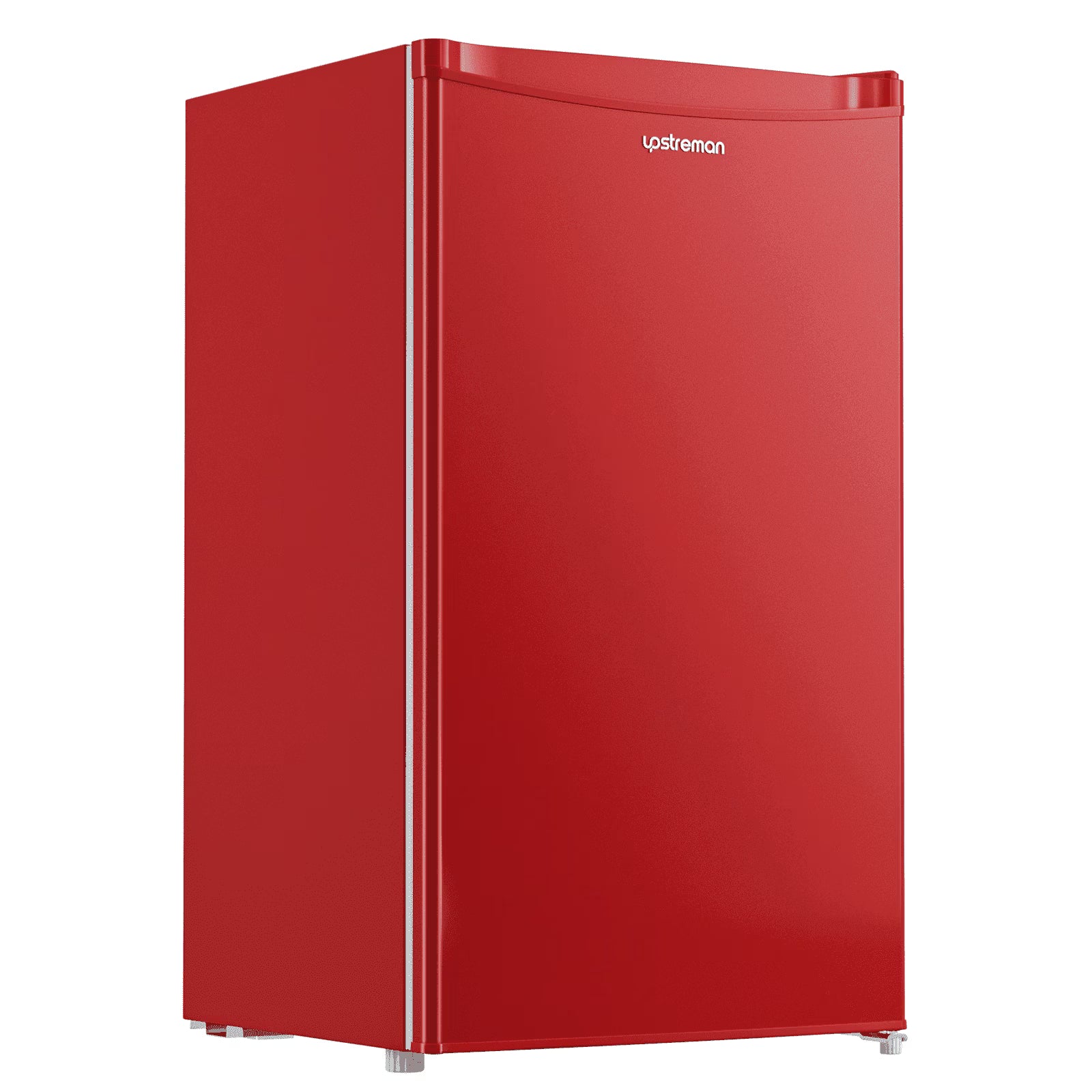 Upstreman 3.2 Cu.Ft. Mini Fridge with Freezer Single Door Small Refrigerator Adjustable Thermostat Compact Fridge with Reversible Door, Low Noise, BR321 Black
