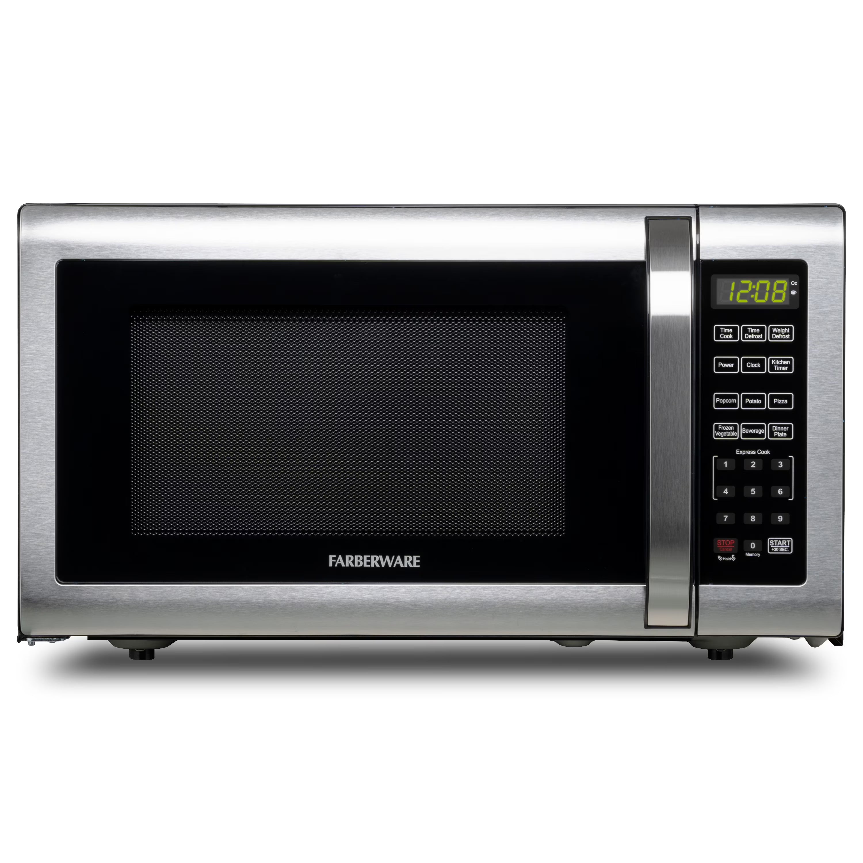 Farberware FMGZ09BKA 0.9 Cu. Ft. Microwave Oven, 900W, Digital Control, LED Display, 6 Cooking Presets, Black