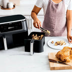 Restored Ninja R-AD300CO Foodi 6-in-1 10-qt. XL 2-Basket Air Fryer with DualZone Technology, Black (Refurbished)