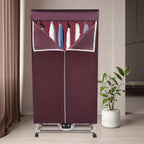 110V Wine Red Clothes Dryer Portable Travel Mini Dryer Machine 1200-1500W Electric Dryer For Homes, Apartments