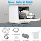 Countertop Dishwasher,Portable Dishwasher Countertop,6 Programs Portable Dishwasher with Touch Control & Air-Drying Function,2 in 1 Tabletop Dishwasher for Home,Apartments