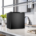 Simzlife 1.6 Cu.ft Mini Fridge with Freezer, Single Door Mini Refrigerator, Black