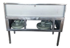 EQCOTWEA Commercial High Fire Gas Stove LPG Cooking Stove Double Burner Stainless Steel