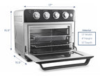 Elite Gourmet Deluxe Air Fryer Oven 25qt, Black - Fast Fry, Bake, Roast, Dehydrate