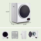 Ktaxon 1.6 cu. ft. Compact Electric Dryer, White