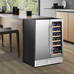 Costway 2-in-1 Beverage and  Cooler Free-standing & Built-in Dual Zones  Fridge