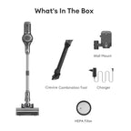 MOOSOO Stick Vacuum Cleaner 30Kpa Strong Suction with LED Curved Display, Portable Lightweight Vac for Hard Floor, Carpet, Pet Hair